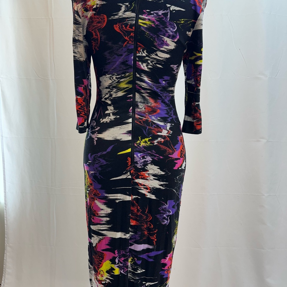 Alice + Olivia Multicolor Abstract Long Sleeve Dress - Picture 4 of 5